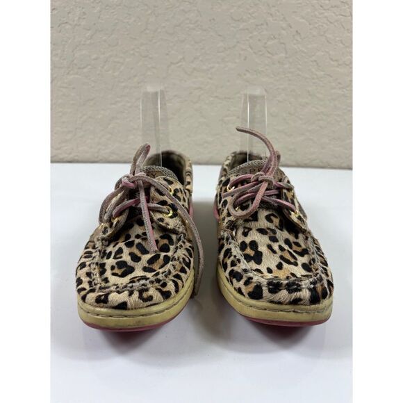 Sperry Top-Sider Bluefish Leopard Print Pony Hair Boat Shoes Women's Size 6M - Picture 2 of 10